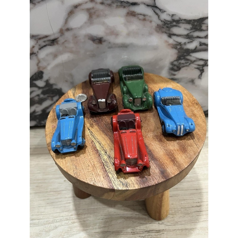 4 Vintage Dinky Toy Cars Simca 8 Austin Healey Peugeot Jaguar L@@K!